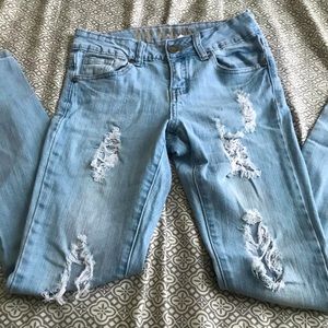 Blue ripped vip jeans